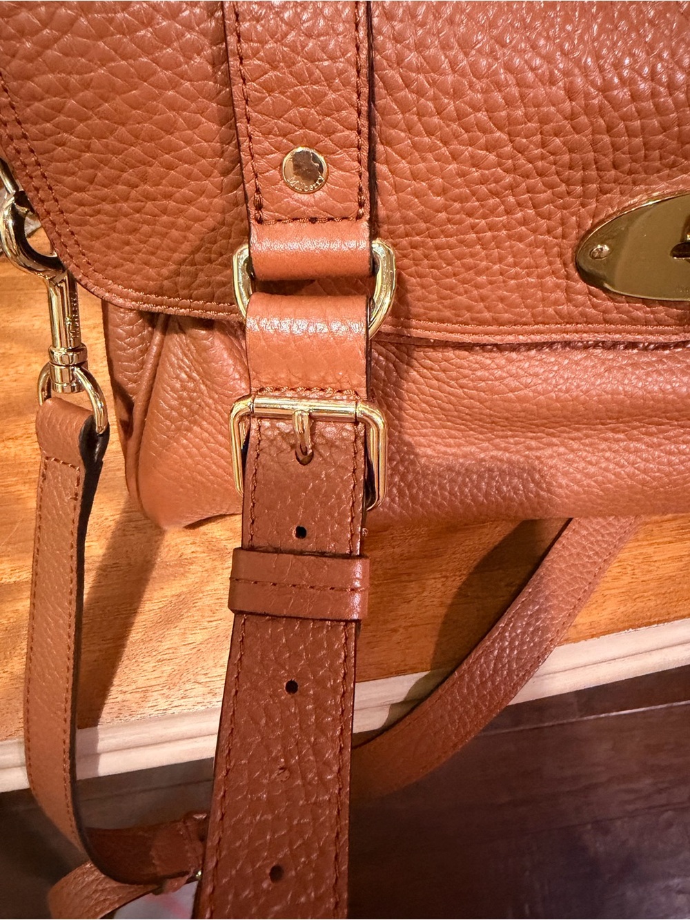 Mulberry Bright Oak Leather Braided Alexa- Handle Shoulder Bag - Picture 10 of 10